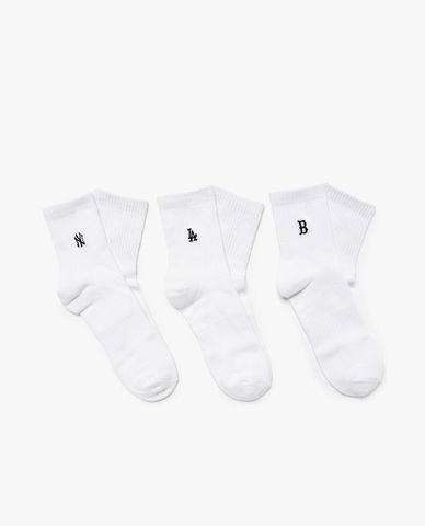  MLB - Set Of 3 Unisex High Cut Socks With Small Logo Embroidered 