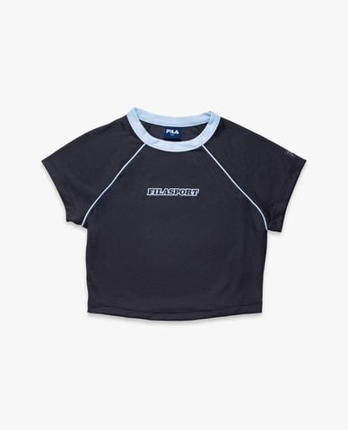  FILA - Women Sports x Balletcore Crew Neck Short Sleeve Croptop 