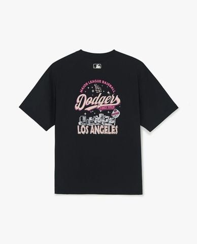  MLB - Unisex Basic Color Lettering Graphic T Shirt 