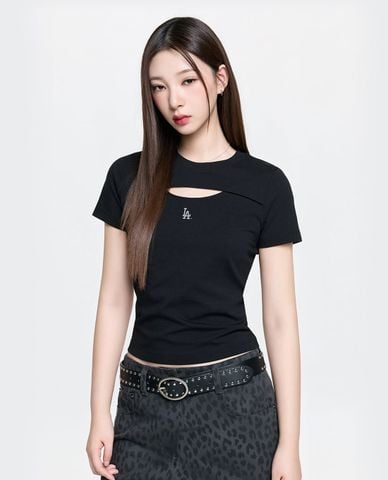  MLB - Women Short Sleeve Cut Out T Shirt 
