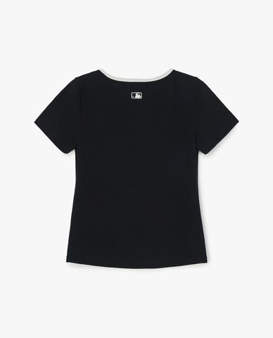  MLB - Women Basic Square Neck Short Sleeve T Shirt 
