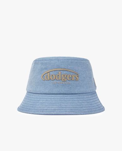  MLB - Unisex Vintage Denim Curve Logo Bucket Hat 