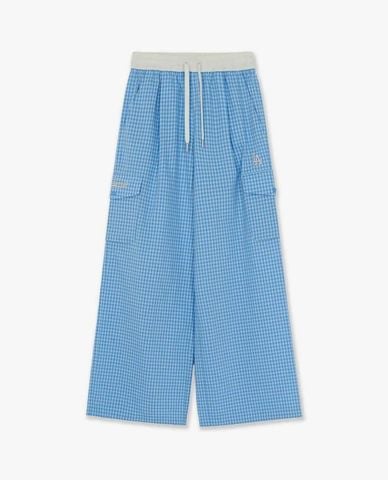  MLB - Women Check Sports Wide Leg Pant 