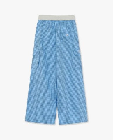  MLB - Women Check Sports Wide Leg Pant 