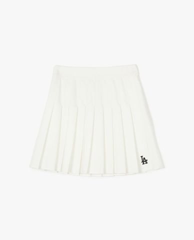  MLB - Sporty Varsity Pleated Mini Skirt 