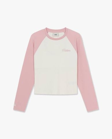  MLB - Women Crew Neck Long Sleeve Logo T Shirt 