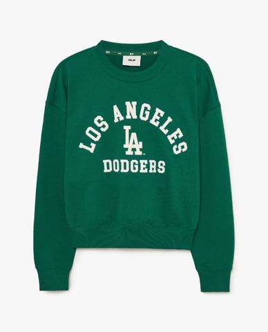  MLB - Women's Long Sleeve Croptop Varsity Sweatshirt 