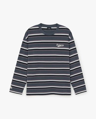  MLB - Unisex Sportive Striped Long Sleeve T Shirt 