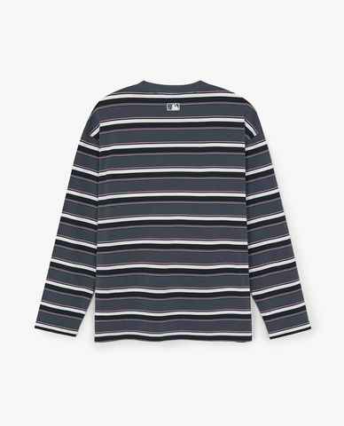  MLB - Unisex Sportive Striped Long Sleeve T Shirt 