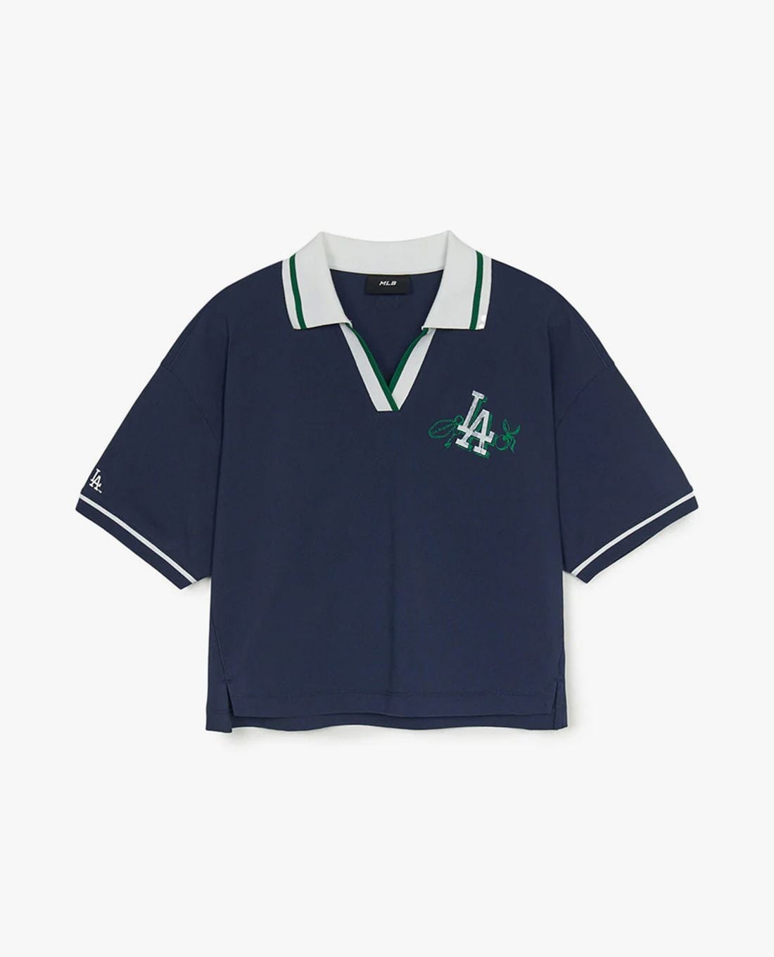 MLB - Women's Athleisure Short-Sleeve Crop Polo Shirt