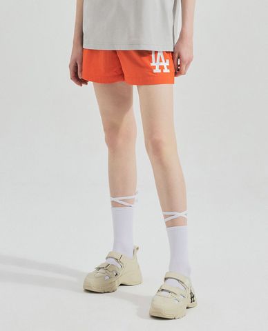  MLB - Women's Basic Mega Logo Elastic Waist Shorts 
