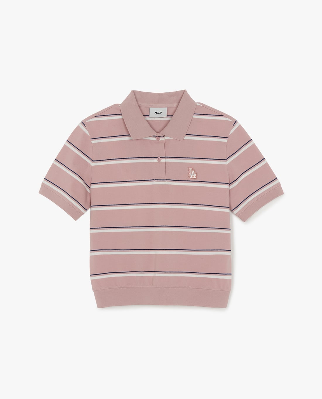 MLB - Women Varsity Striped Short Sleeve Polo Shirt