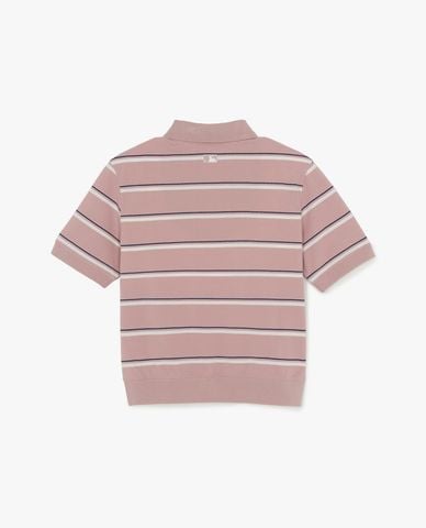  MLB - Women Varsity Striped Short Sleeve Polo Shirt 
