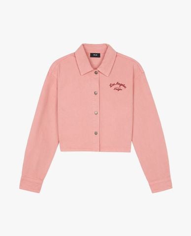  MLB - Women's Varsity Culsive Crop Denim Shirt 