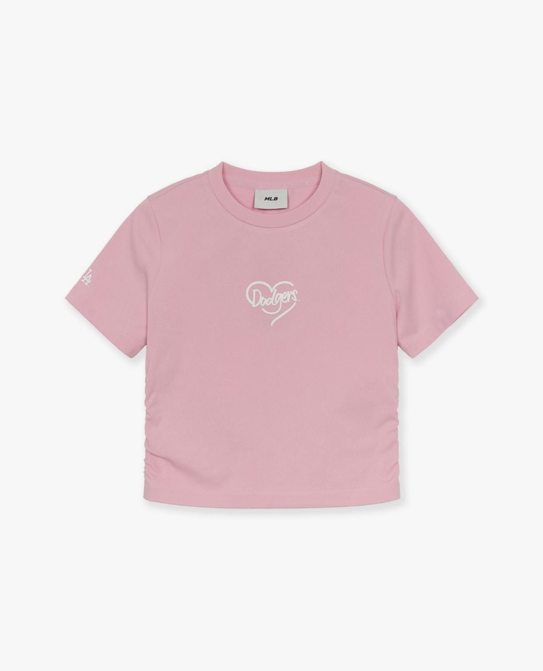 MLB - Women's Short Sleeve Crew Neck Heart Athleisure Croptop