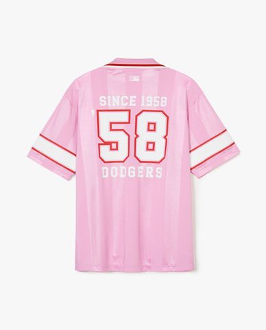  MLB - Women's Polo Shirt Short Sleeve Varsity Sport Jersey Overfit 