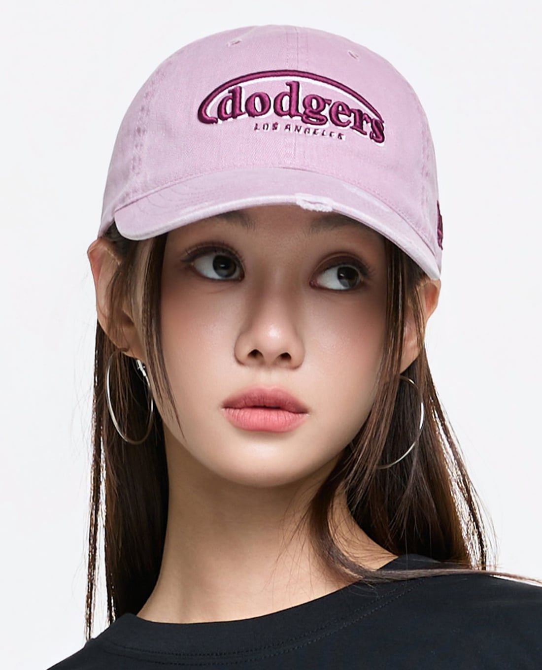 MLB - Unisex Vintage Damage Curve Logo Baseball Cap