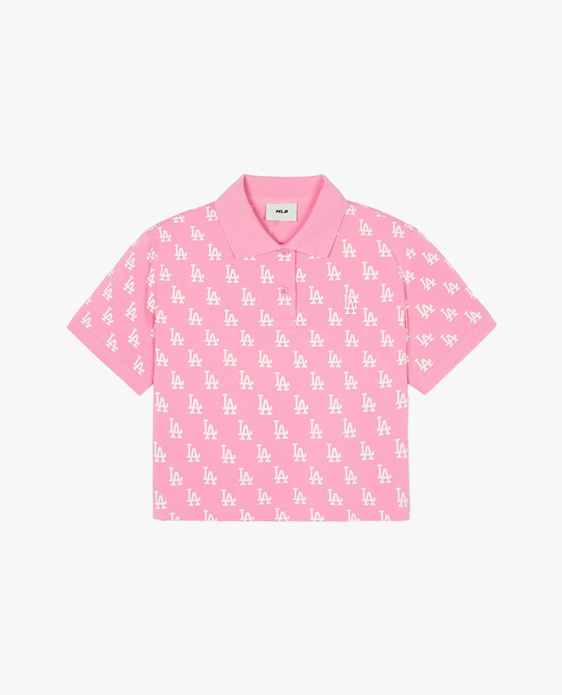 MLB - Women's Monogram Cropped Short Sleeve Polo Shirt