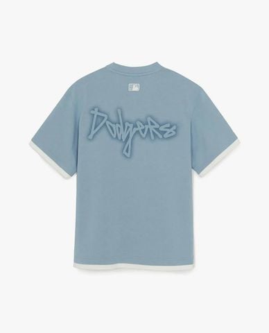  MLB - Unisex Basic Colorful Street Logo Layered T Shirt 
