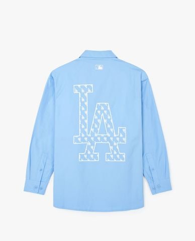  MLB - Áo sơ mi unisex cổ bẻ tay dài Monogram Big Lux 