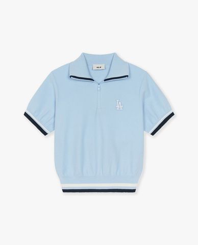  MLB - Women's Varsity Short-Sleeve Zip Polo Shirt 