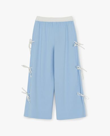  MLB - Women Bow Detail Sports Wide Leg Pant 