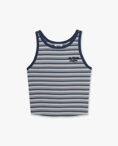  MLB - Women Striped Croptop Tank Top 
