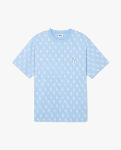  MLB - Unisex Round Neck Short Sleeve T-Shirt with Monogram Pattern 