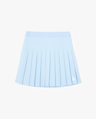  MLB - Sporty Varsity Pleated Mini Skirt 