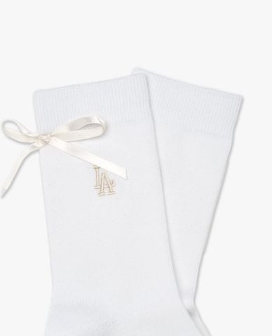  MLB - Women Embroidered Logo Ribbon Socks 