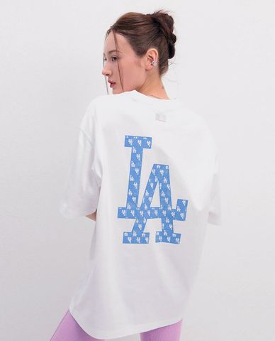  MLB - Unisex Short-Sleeve Denim-Like Monogram Big Lux T-Shirt 