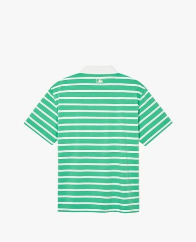  MLB - Unisex Varsity Over New York Yankees Striped Short-Sleeve Polo Shirt 
