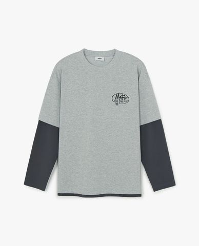  MLB - Unisex Basic Street Logo Long Sleeve Crew Neck T Shirt 