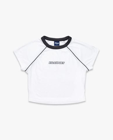  FILA - Women Sports x Balletcore Crew Neck Short Sleeve Croptop 