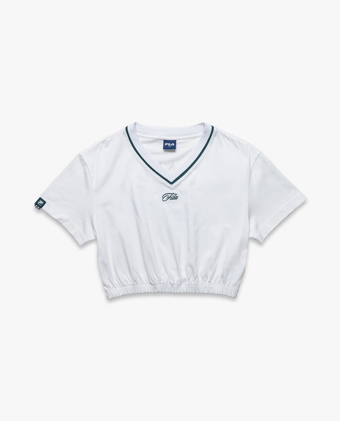 FILA - Women's V Neck Short Sleeve Croptop Origin