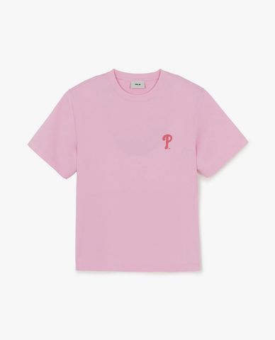  MLB - Unisex Basic Color Lettering Graphic T Shirt 
