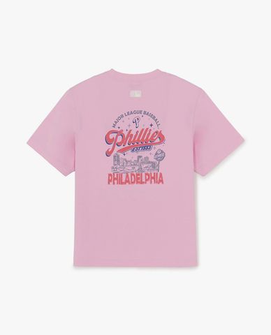  MLB - Unisex Basic Color Lettering Graphic T Shirt 