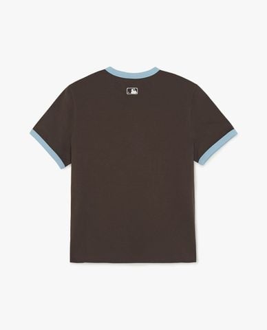  MLB - Unisex Letter Graphic Round Neck T Shirt 