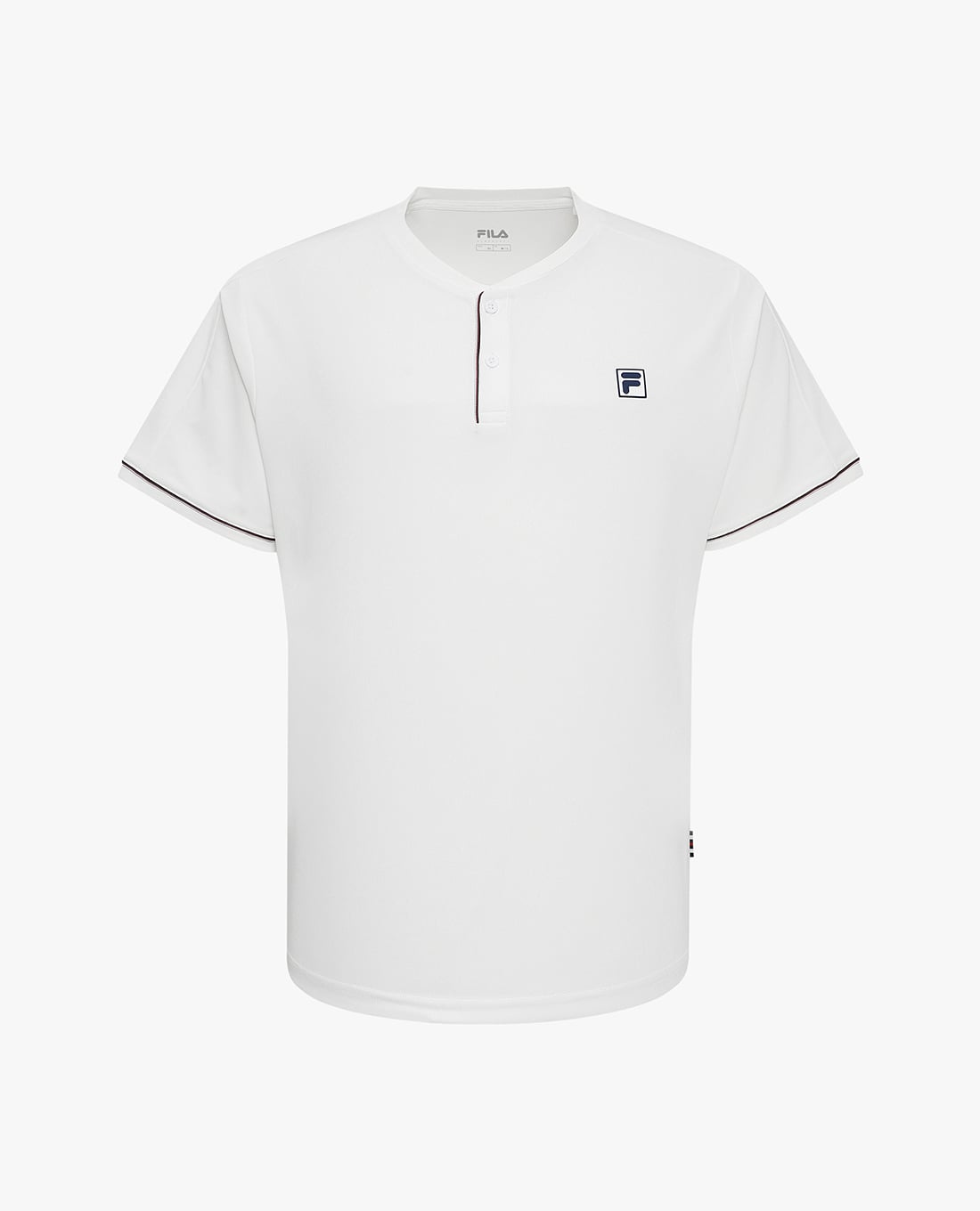 FILA - Unisex Henley Short Sleeve Logo T Shirt