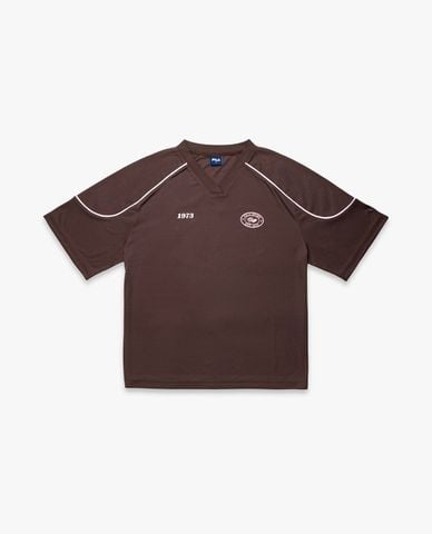  FILA - Unisex Sports X Balletcore V Neck Short Sleeve Performance T Shirt 