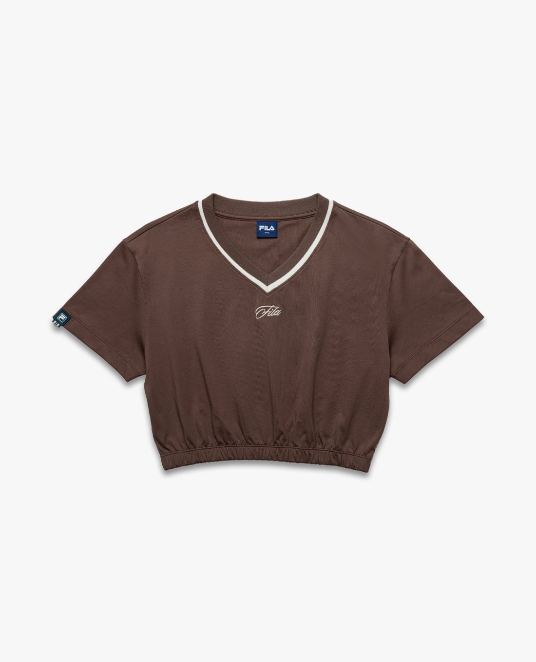 FILA - Women's V Neck Short Sleeve Croptop Origin