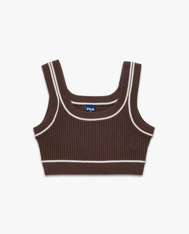  FILA - Women's Knit Croptop Two Strap Shirt Origin 