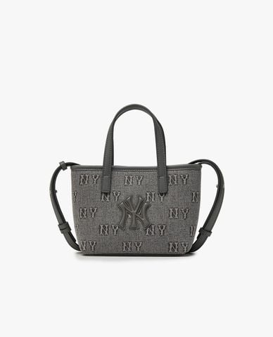  MLB - Women Classic Monogram Denim Embossed Crossbody Bag 