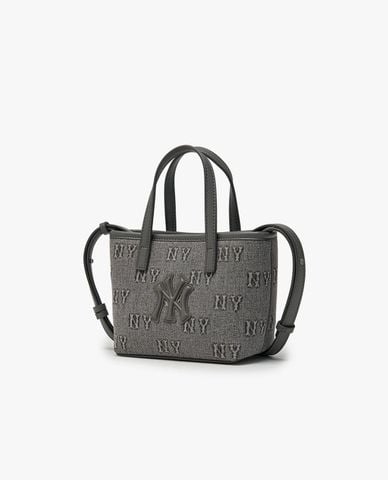  MLB - Women Classic Monogram Denim Embossed Crossbody Bag 