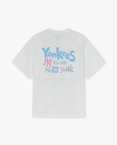  MLB - Unisex Short Sleeve Basic Street Color Letter Logo T Shirt 