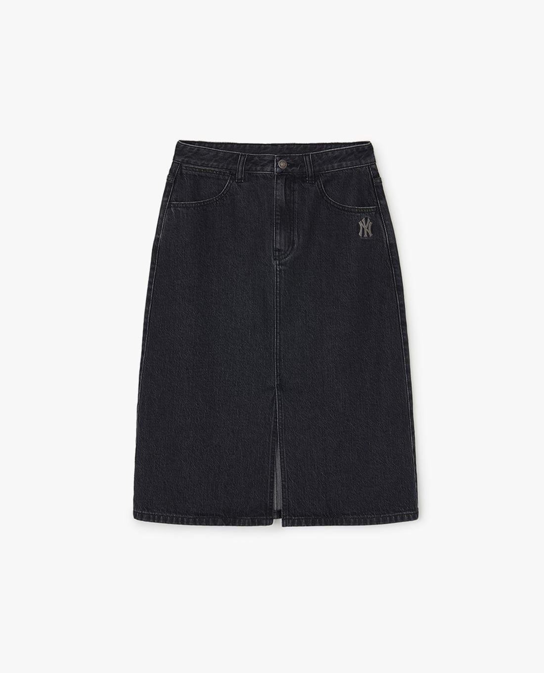 MLB - Women Modern Slit Midi Denim Skirt