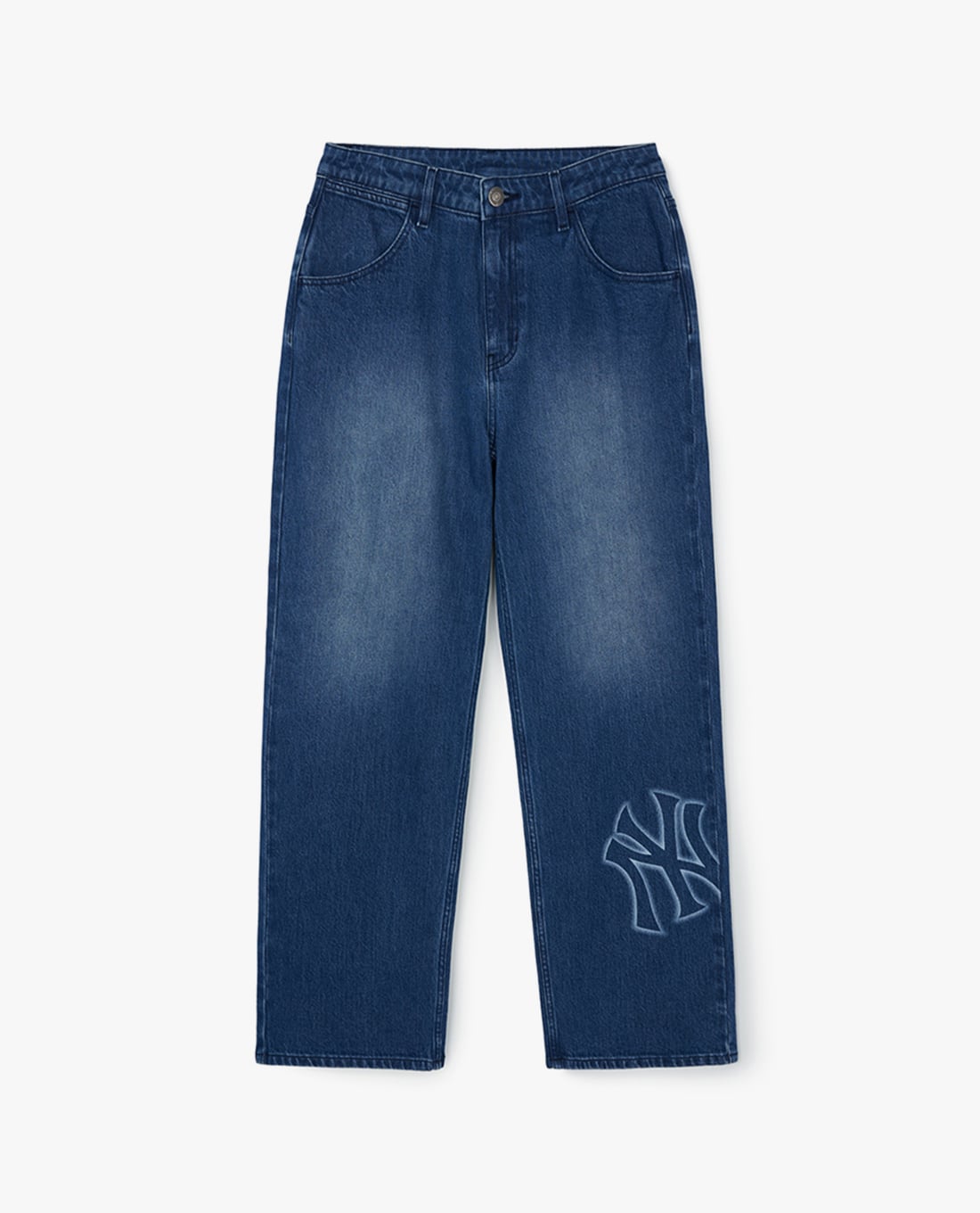 MLB - Men Embroidered Logo Wide Leg Jeans