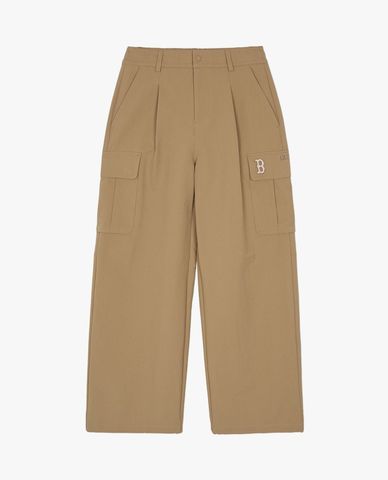  MLB - Women's Wide-Leg Elastic Waist Cargo Pants Varsity 