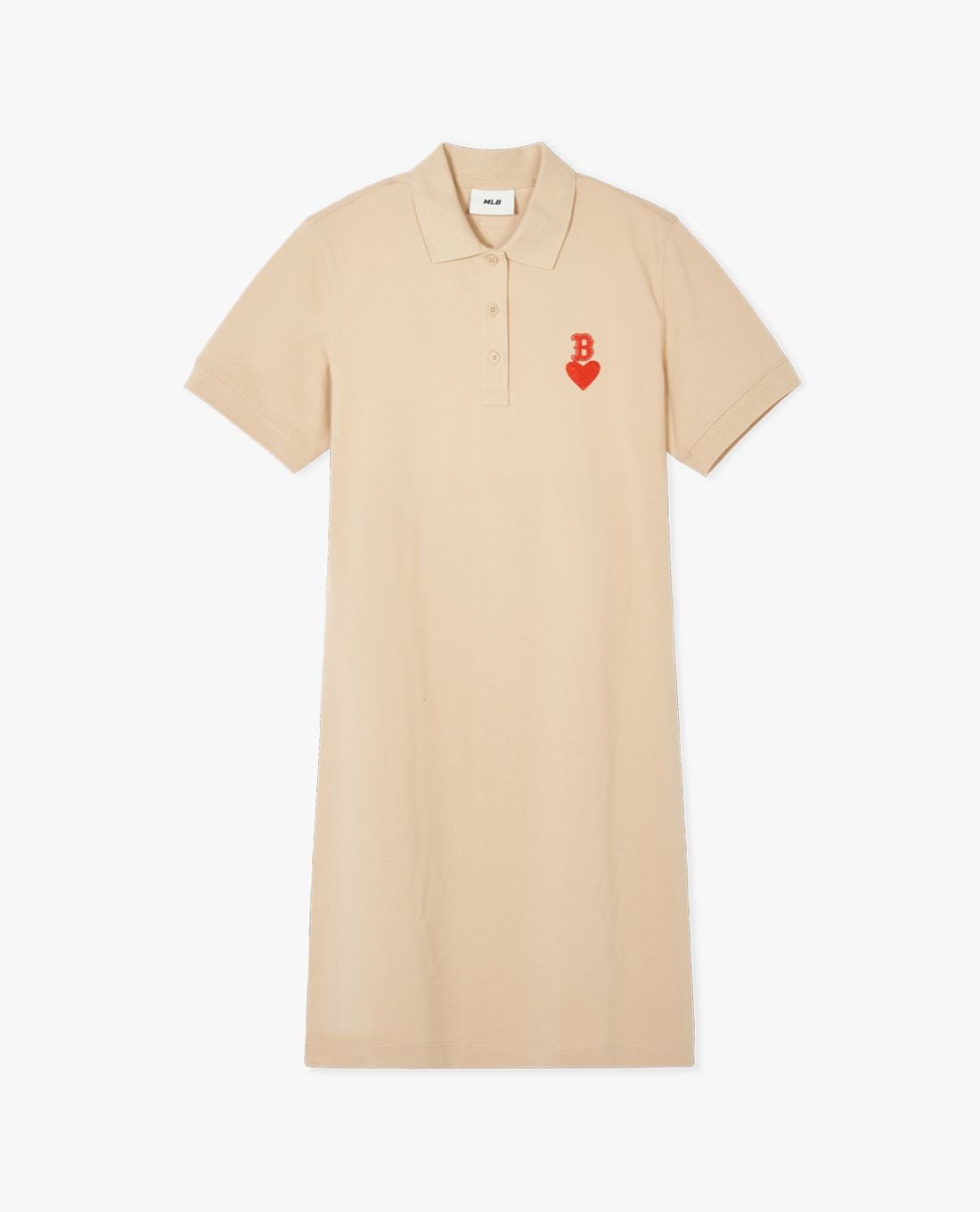 MLB - Women's Heart Piqué Mini Polo Dress with Short Sleeves and Collar