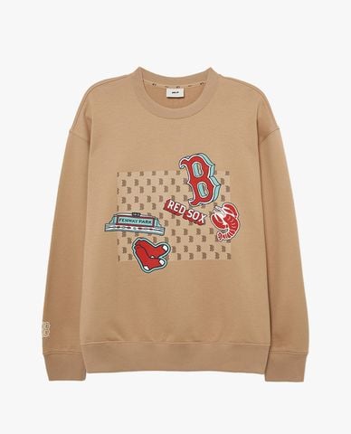  MLB - Unisex Fashion Loose Fit Long Sleeve Round Neck Sweatshirt 